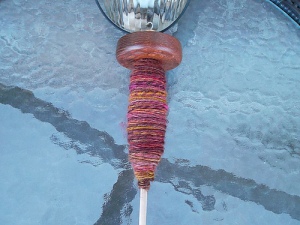 My Houndesign spindle...as pretty as the fibre!